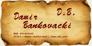 Damir Bankovački vizit kartica